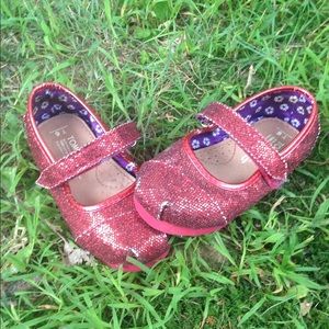 Red Glitter Maryjane Toms